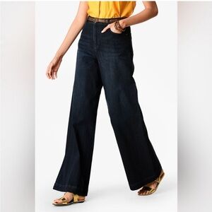 ESHAKTI Dark Blue Wash very Wide Leg Denim Jeans